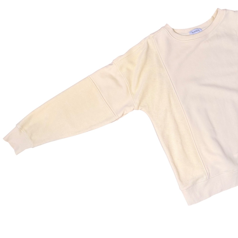 Evereve Cozy Chic Lemon Chiffon French Terry Sweatshirt (XS) Soft Girl Capsule - Picture 6 of 13